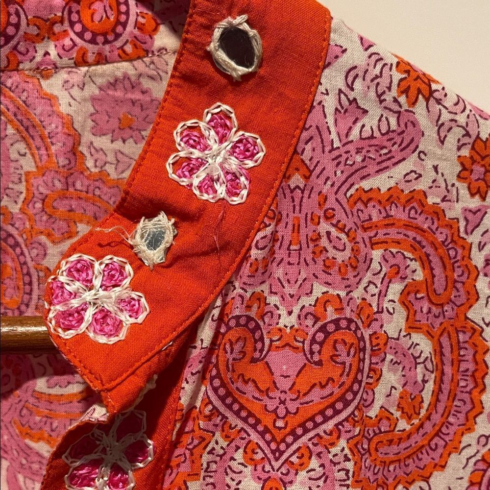 Orange and Pink Paisley Tunic - Picture 6 of 6